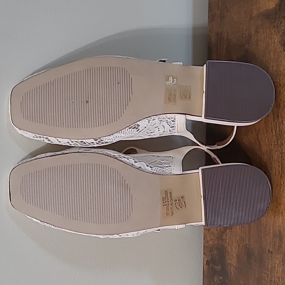 Chinese Laundry Cream Lace Slingback Mary Jane Style Flats size 8.5 - Picture 8 of 9